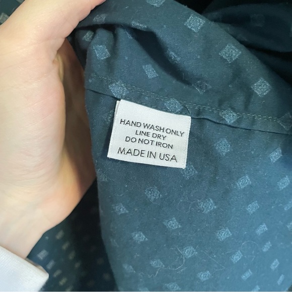 Knickerbocker Printed Button-down in Blue-Green size L - Picture 4 of 5